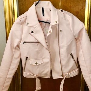 Baby Pink leather jacket